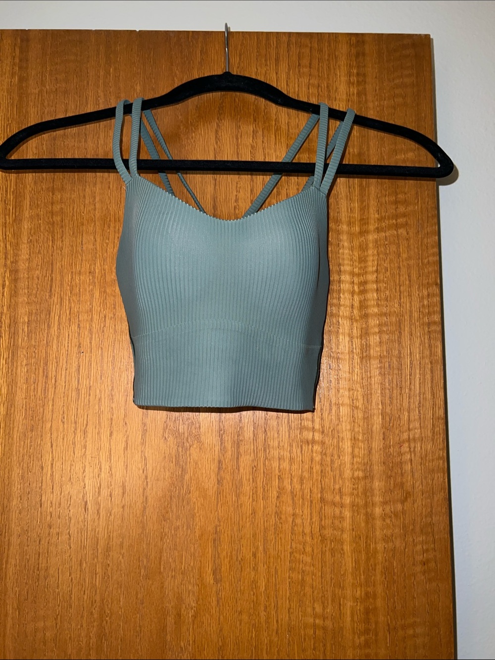 3 Lululemon Like A Cloud Ribbed Longline Bras in Sage Green, Lavender and Black